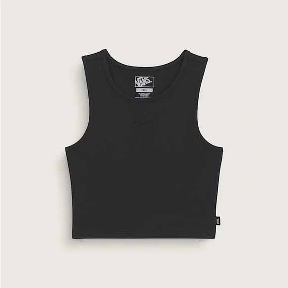 Vans Black Ribbed Cropped Tank - Picture 1 of 2